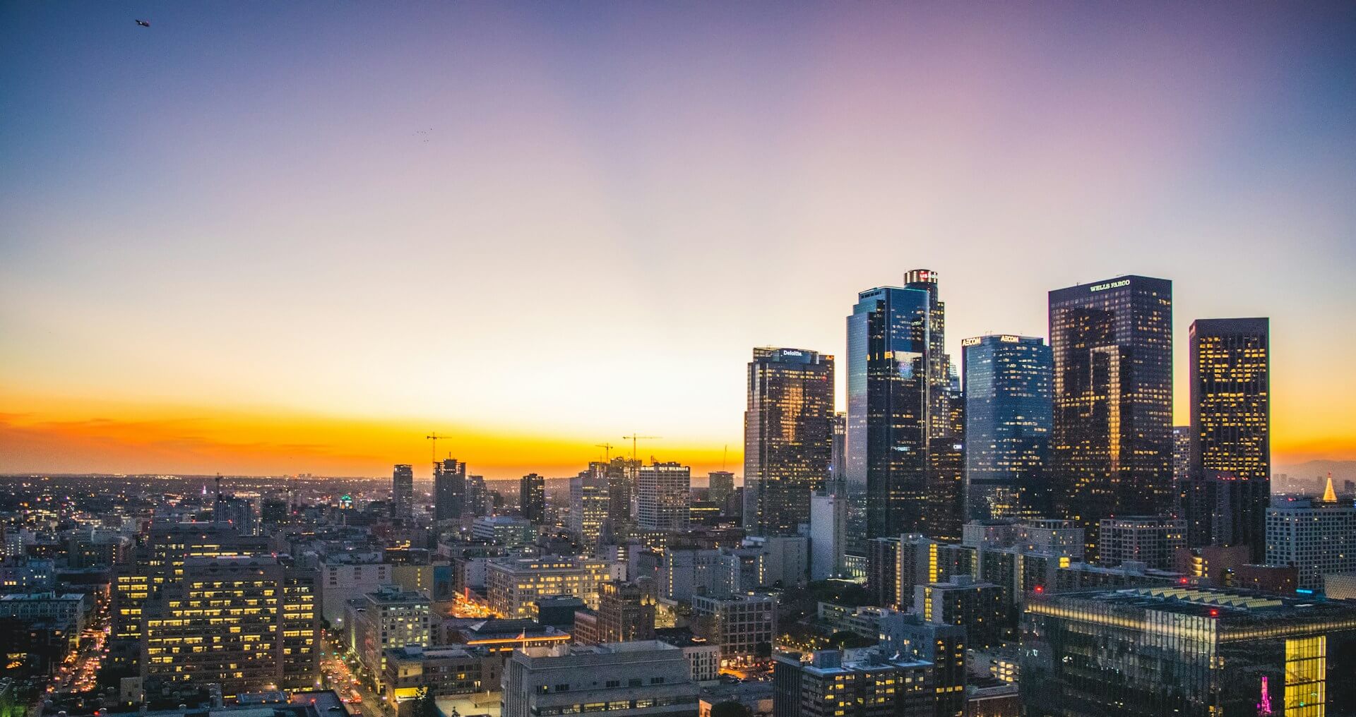 London skyline at dusk